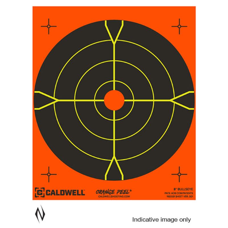 Caldwell Orange Peel Target 8" Bullseye 5pk