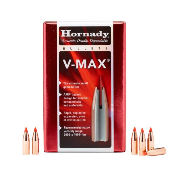 Hornady 22cal .224 dia 60gr V-Max Projectiles 100 pack