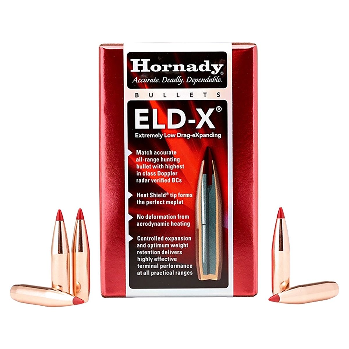 Hornady 270cal  .277 dia 145gr ELD-X Projectiles 100 pack