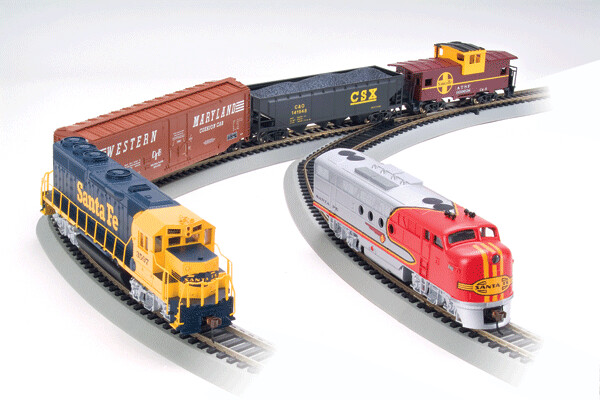 H O Scale - Digital Commander Train Set - E-Z Command(R) -- Santa Fe