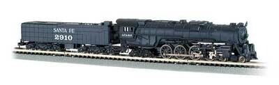 N Scale - Empire Builder Train Set -- Northern 4-8-4 - Atchison, Topeka &amp; Santa Fe