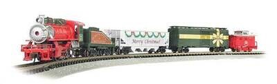 N Scale - Merry Christmas Express -- USRA 0-6-0, 3 Cars, E-Z Track(R) Circle, Power Pack and Instructions