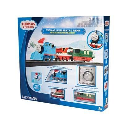 HO Scale - Thomas Saves Santa&#39;s Sleigh - Standard DC - Thomas &amp; Friends(TM) -- Thomas, 2 Cars, Sleigh, E-Z Track(R) Oval, Power Pack