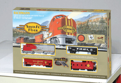 HO Scale - Santa Fe Flyer Train Set -- Santa Fe