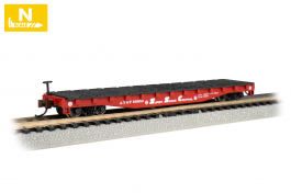 N Scale 52&#39; Steel Flatcar