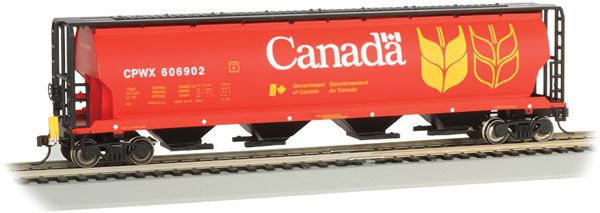 HO 	Canadian Cylindrical 4-Bay Grain Hopper with FRED