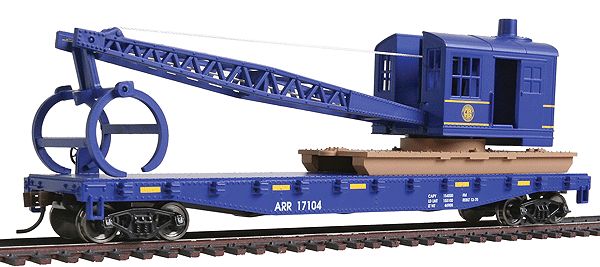 HO 	Flatcar with Logging Crane