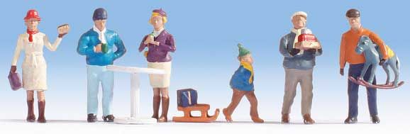 Holiday Shoppers pkg(6) -- Wearing Winter Clothes