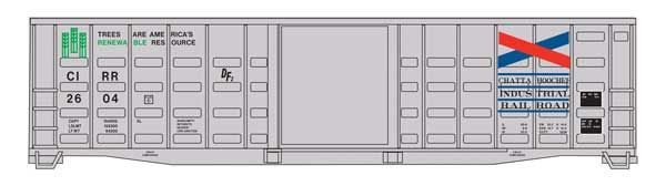 50&#39; Waffle Side Boxcar Chattahoochee Industrial Railroad