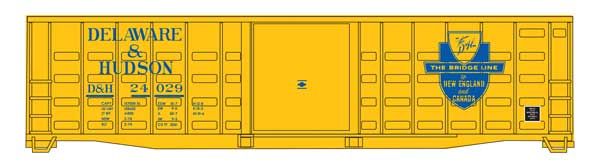 50&#39; Waffle Side Boxcar Delaware &amp; Hudson