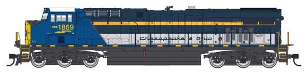 GE ES44AC Evolution Series GEVO - CSX (Chesapeake &amp; Ohio Heritage)