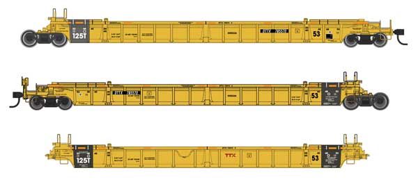 NSC Articulated 3-Unit 53&#39; Well Car - TTX