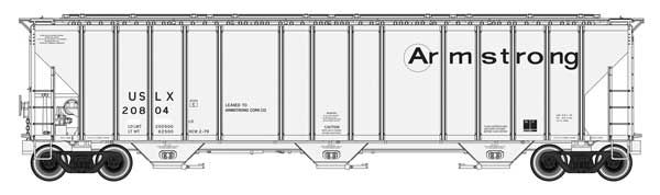 55&#39; Evans 4780 Covered Hopper - Armstrong USLX