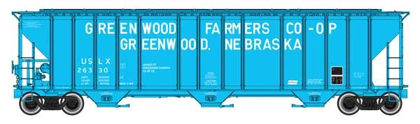 55&#39; Evans 4780 Covered Hopper - Greenwood USLX