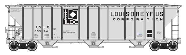 55&#39; Evans 4780 Covered Hopper - Louis Dreyfus USLX