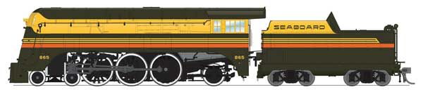 Streamlined 4-6-2 Pacific - Seaboard Air Line #865 (Fantasy Silver Meteor Scheme)
