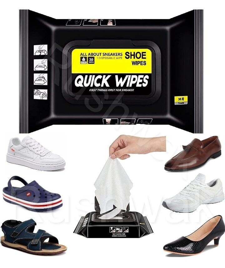 Shoe Wipes 2 Packs 160 pieces, Quick Sneaker cleaners