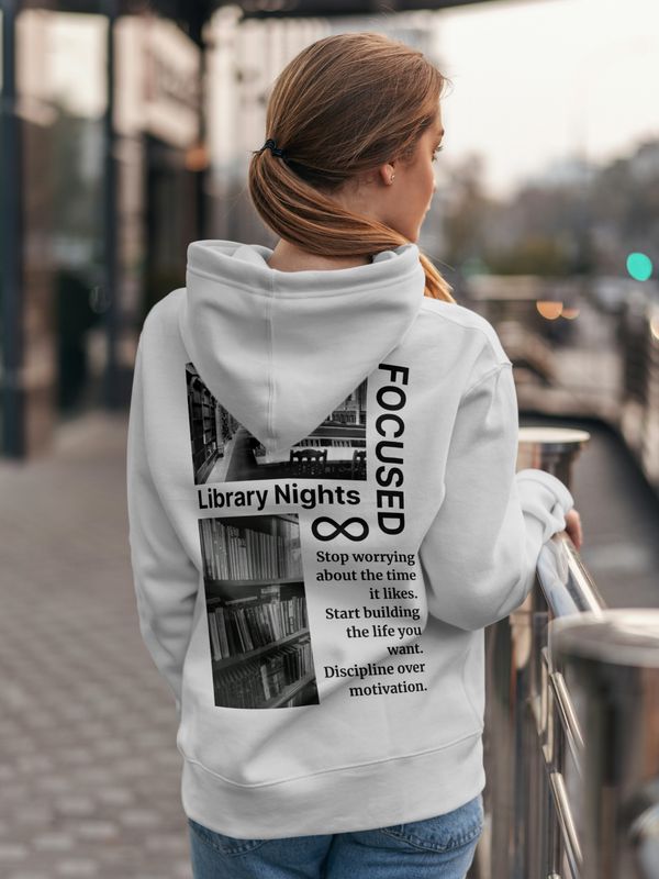 Sudadera con gorro "Library Nights" [JR Project]