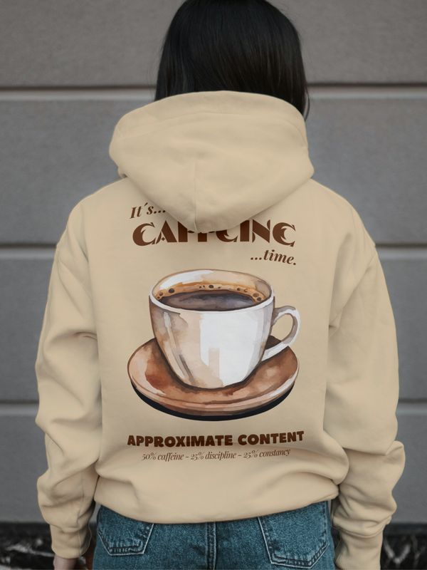 Sudadera con gorro "Caffeine Time" [JR Project]