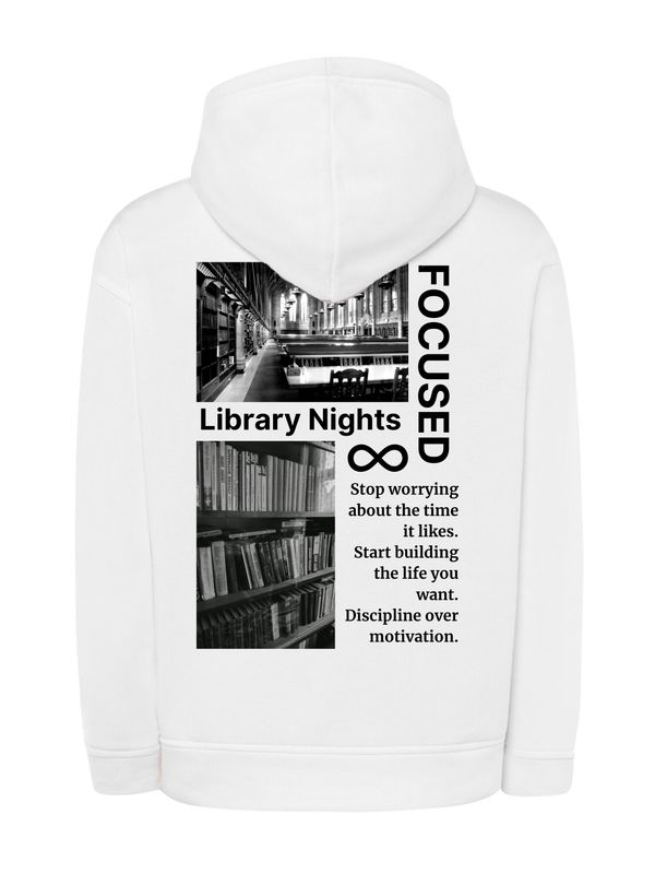 Sudadera con gorro "Library Nights" [JR Project]
