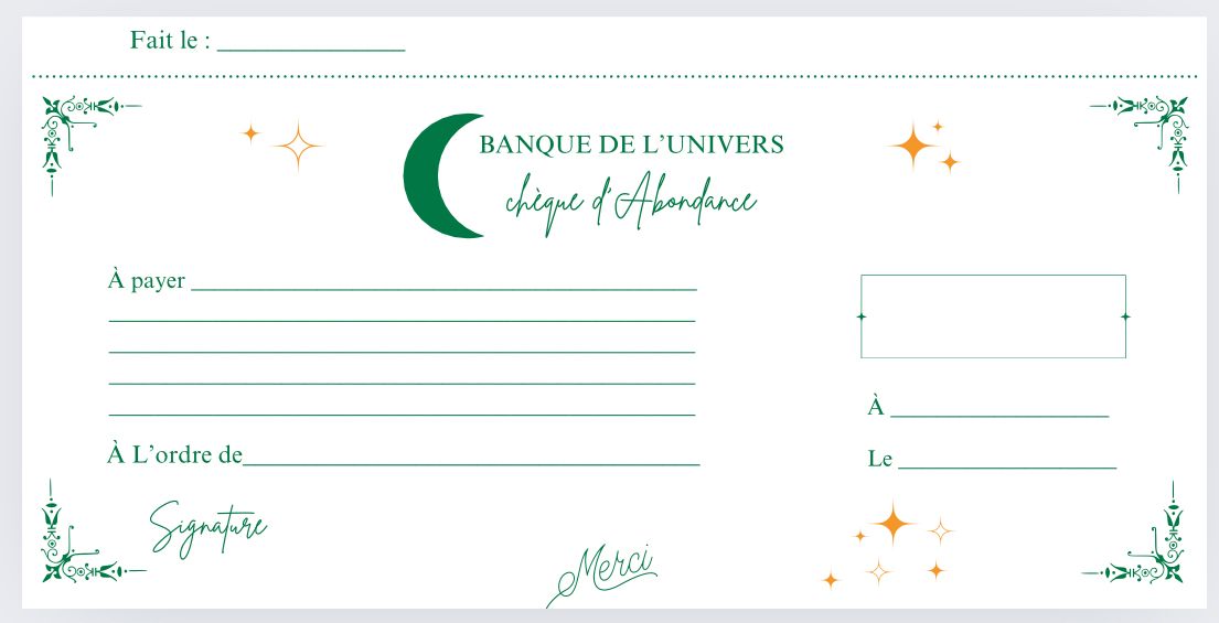 Chèque d&#39;Abondance version PDF