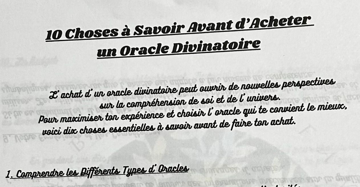 guide &quot;10 choses à savoir avant d&#39;acheter un oracle&quot;