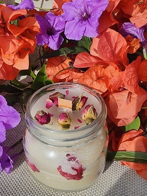 Vanilla Rose Beeswax Candle