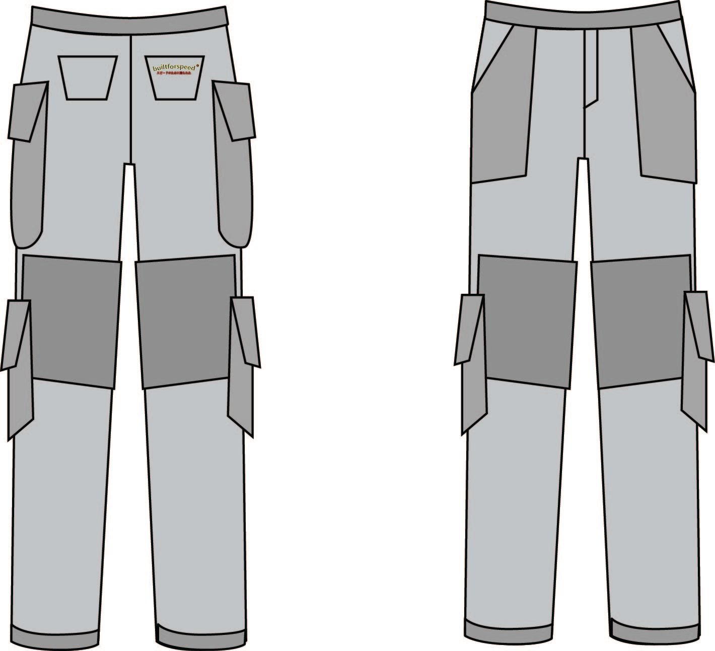 Built For Speed Uniform Wrench Cargo Pants Gray