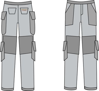 Built For Speed Uniform Wrench Cargo Pants Gray