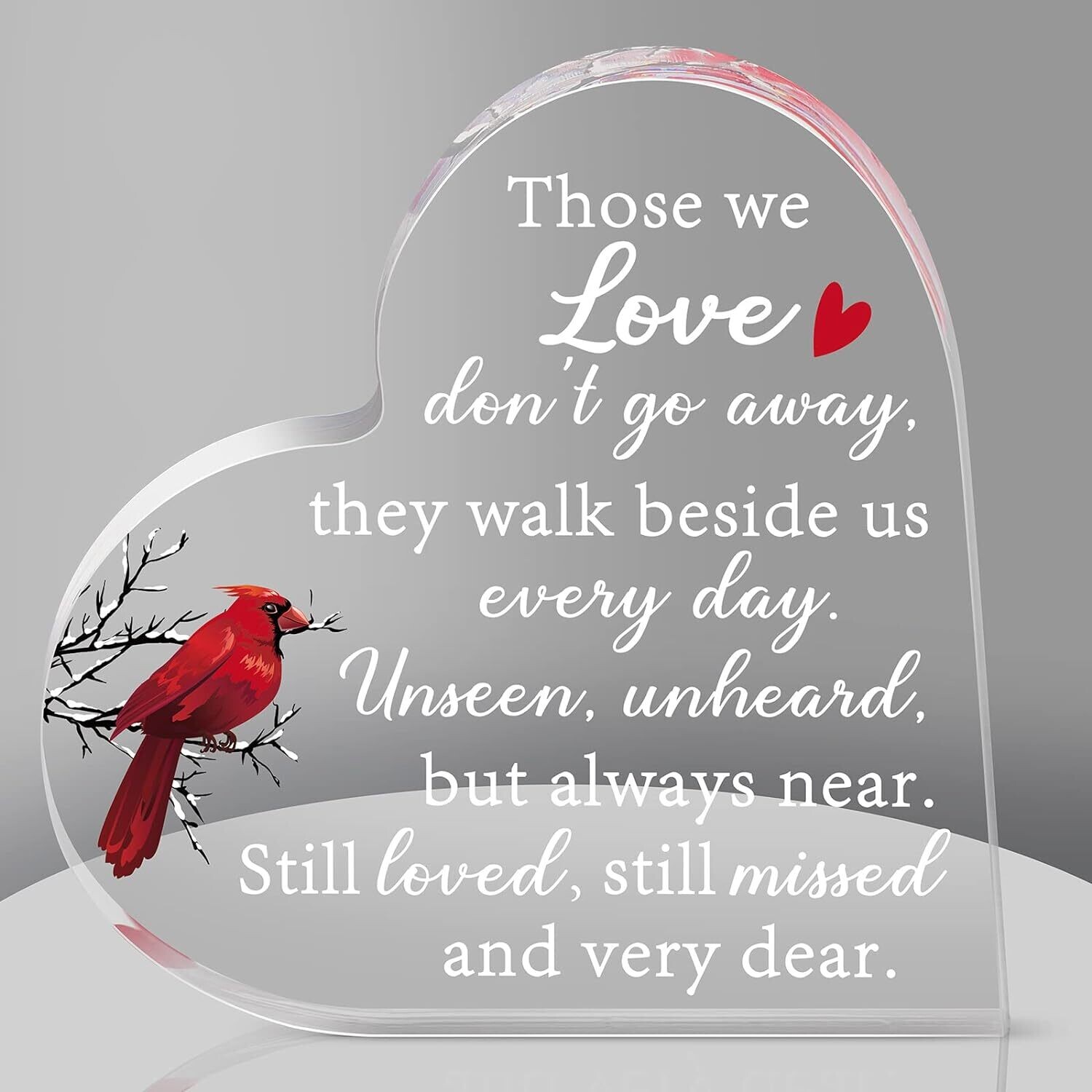 Acrylic Heart Memorial