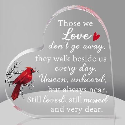 Acrylic Heart Memorial