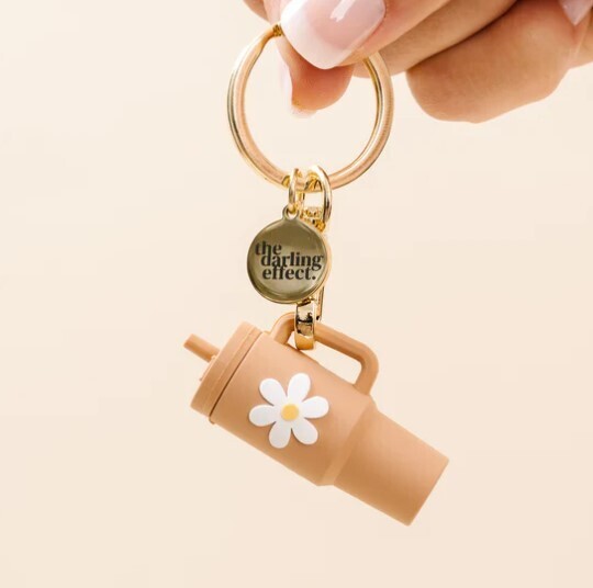 Tiny Tumbler Keychain, Color: Sandstone