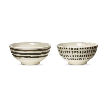 G17996 DIP BOWL STRIPES, Assorted: STRIPES