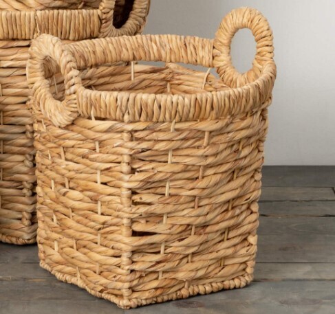 Natural Woven Basket With Handles, 15.75&quot;, Size: LG
