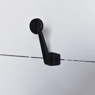 HXSS010 BUTTON HOOK BLACK 4&quot;