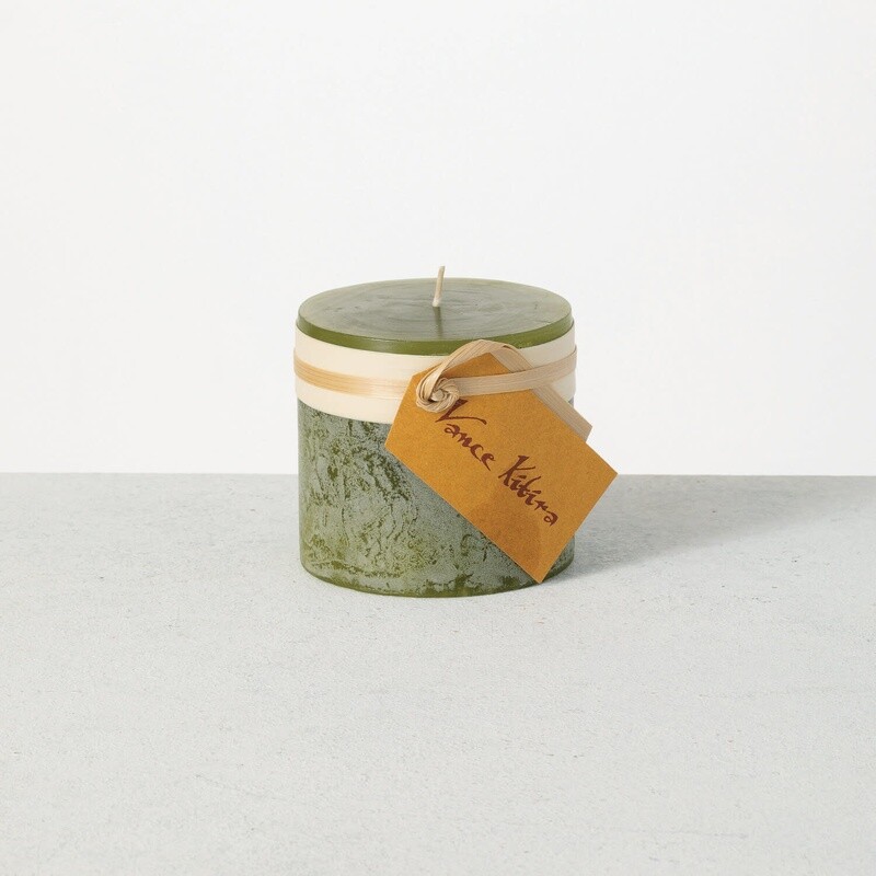 Timber Pillar Candle - Moss, 3&quot;