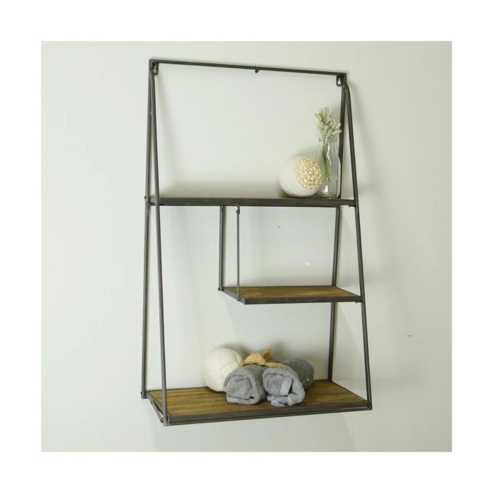 Metal Framed Wall Shelf