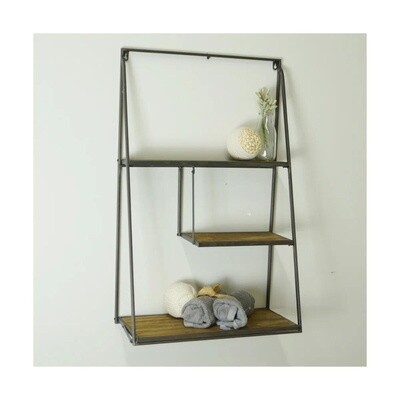 Metal Framed Wall Shelf