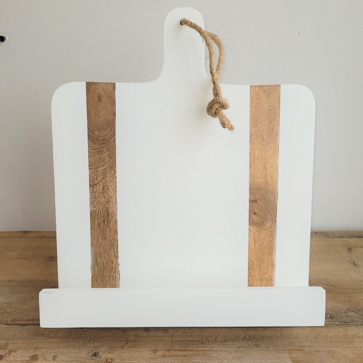 White Paddle Cookbook Holder