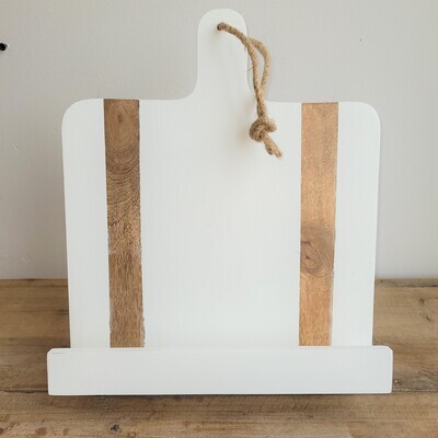 White Paddle Cookbook Holder