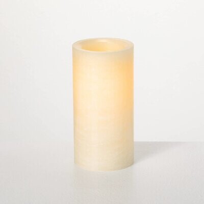 EXFBWT12312CR FROSTED CANDLE CREAM 6&quot; X 3&quot;