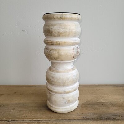PDNE811 WASHED CANDLE HOLDER 10&quot;
