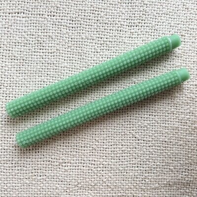 Unscented Hobnail Taper Candles, Set of 2 - Mint