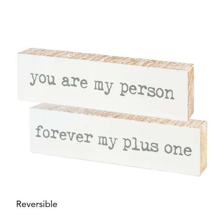 You Are My Person/ Forever Plus One Revrsible Block 8&quot; X 2&quot;