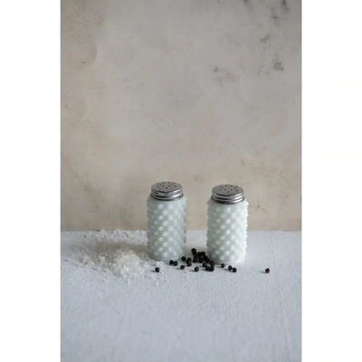 Milk Glass Salt &amp; Pepper Shaker Set