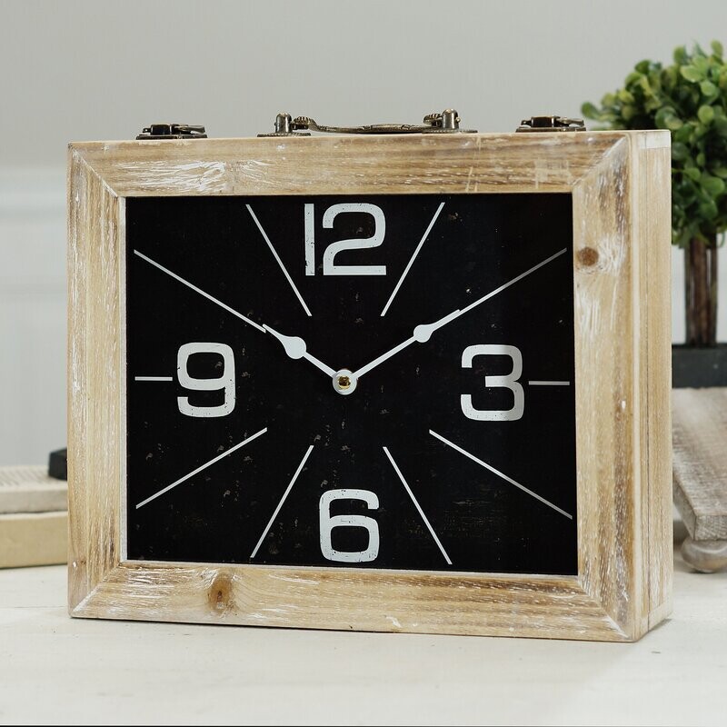 Modern Wood Framed Tabletop Clock