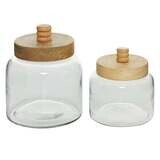 Glass Canister w/ Lid, Size: LG