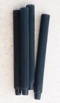 Unscented Black Pleated Taper Candle 10&quot;