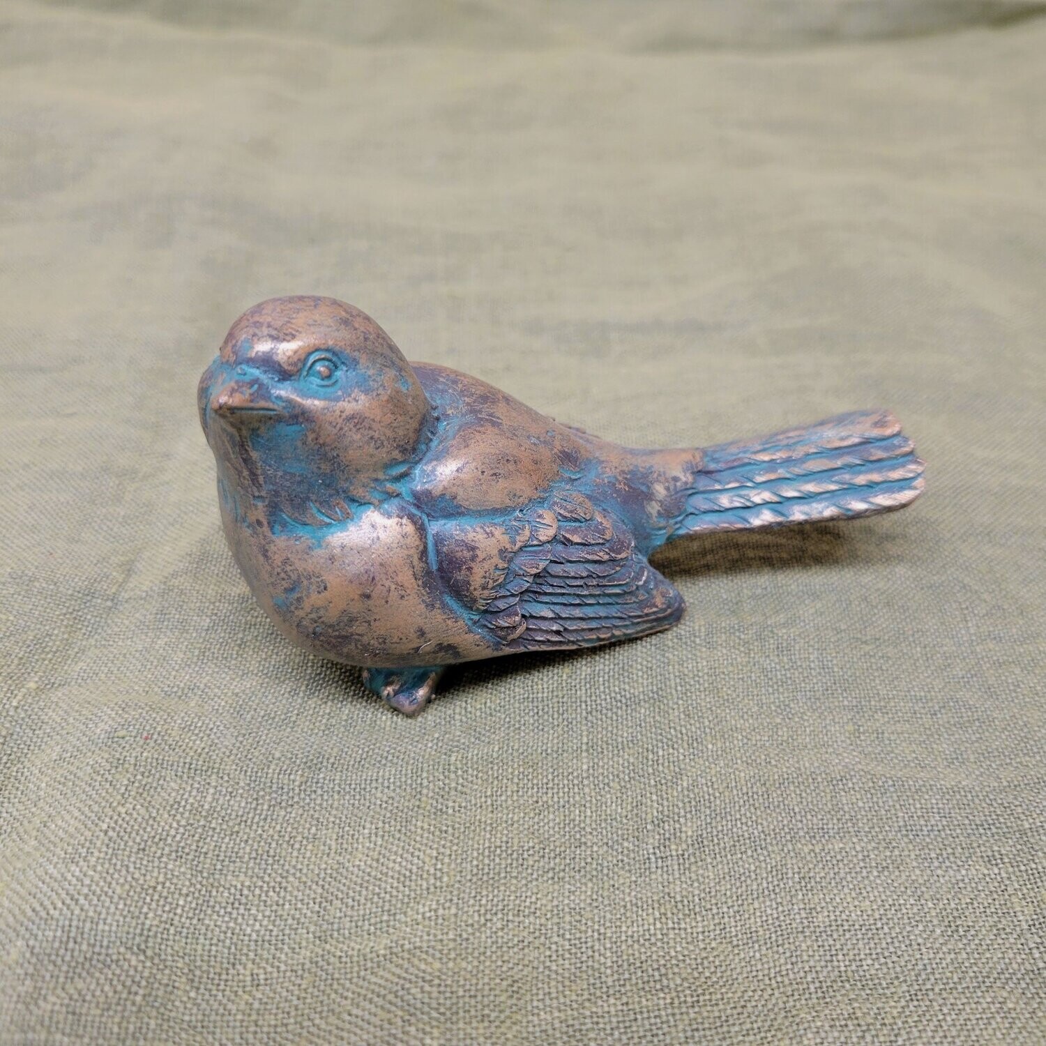 Resin Patina Bird, Assorted: Forward Facing