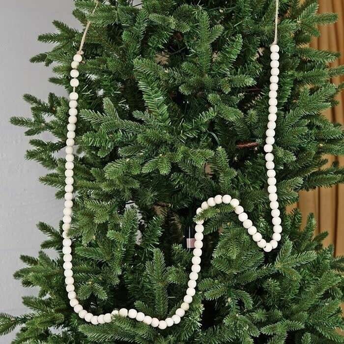 Natural Wood Bead String, 60&quot;